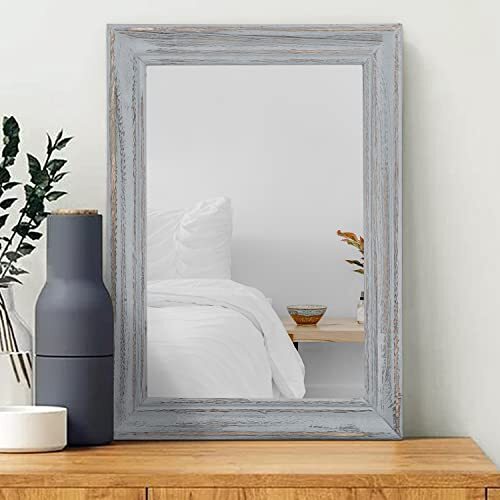 MWAZZLL Wall Mirror with Rustic Wood Frame Rectangle Assorted Sizes , Colors - Picture 29 of 70
