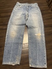 Vintage Women’s Lee Made In USA Light Wash Blue Denim Jeans 32x31