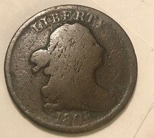 1808 draped bust  half cent. Good  