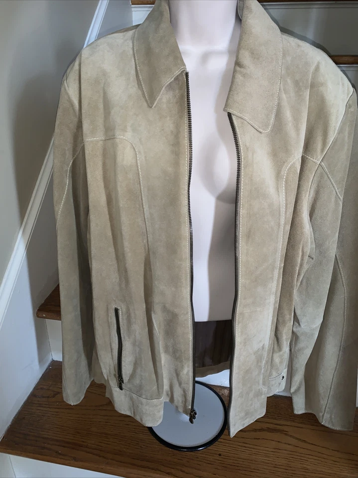 Chaqueta Abrigo Aldo Cuero Genuino 100% CUERO Camel Forrada Peso Pesado ❤️tw11j38 Foto 3 de 4