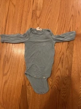 Kyte Baby Long Sleeve Snap Closure Bodysuit Size 0-3 Months Bamboo Green