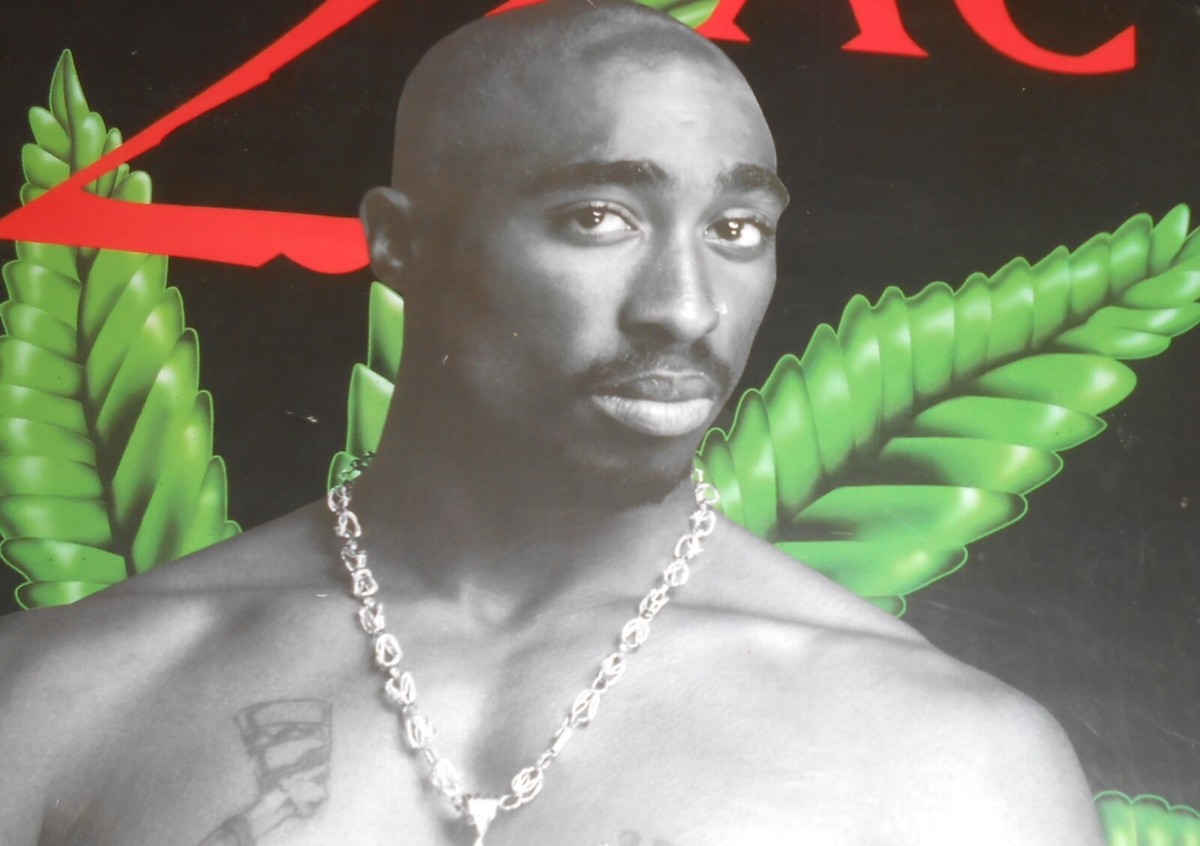 Tupac Shakur 2 Pac Poster 2002 Original 34x22 RARE RAP (weed) | eBay