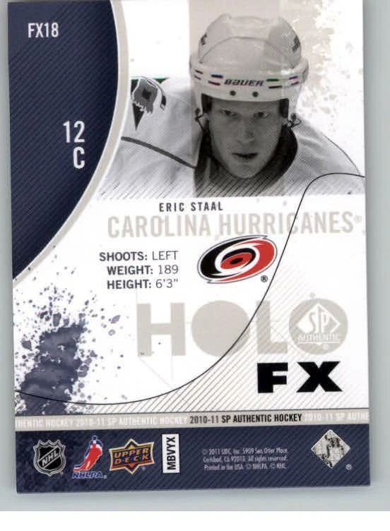 2010-11 SP Authentic Holoview FX #FX18 Eric Staal (ref 130720) - Image 2 of 2
