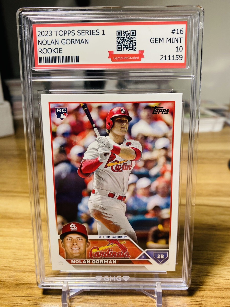 2023 Topps Series 1 Nolan Gorman Rookie #16 GMG Graded 10 Gem Mint