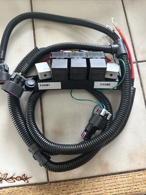 Dual Speed Electric Fan Wiring Control Harness Kit Fit for 1999-2007 Chevy Silve