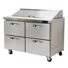 Blue Air BLPT48-D4-HC 48" Two Section Sandwich & Salad Prep Table w/ 4 Drawer...