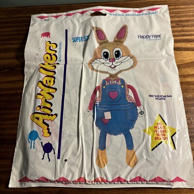 Vintage Anagram Balloon Airwalkers Happy Hare Rabbit Easter NOS