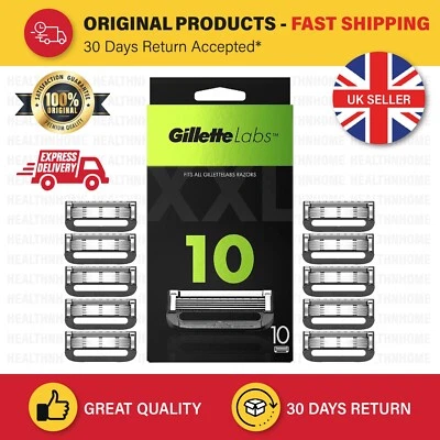 Gillette Labs Razor Blade Refills | Pack of 10 | GENUINE & SEALED 🔥 UK Stock 🔥