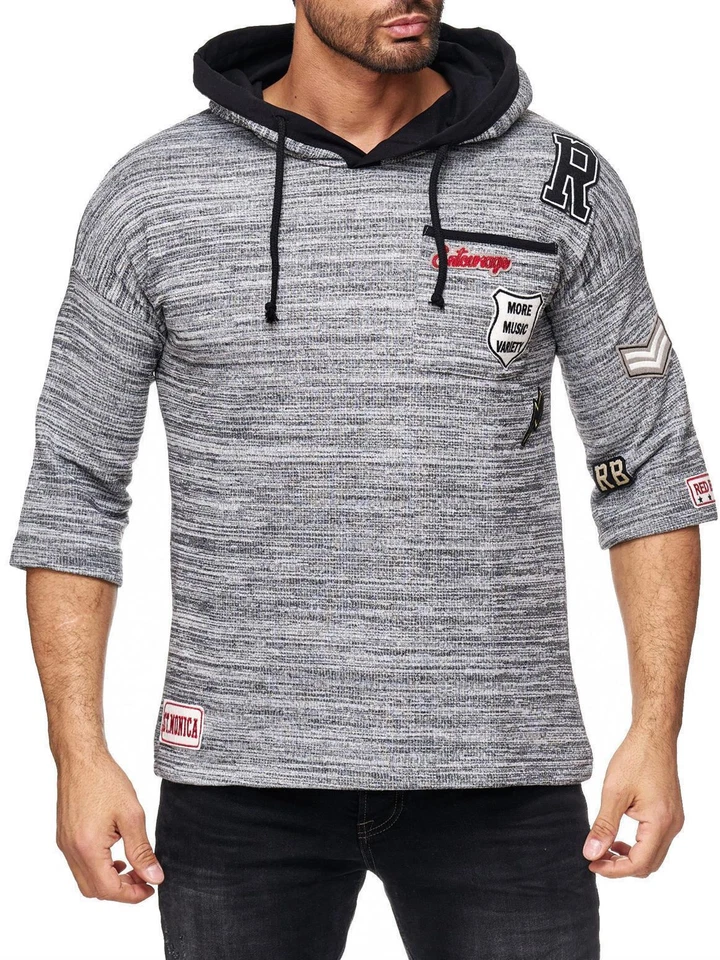 Redbridge Camiseta de punto con capucha Sudadera corta Pulli Hoodie Designer Shirt Foto 2 de 4