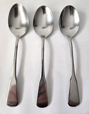 3 Oneida INDEPENDENCE Soup Spoons Stainless Deluxe Satin Silverware Flatware