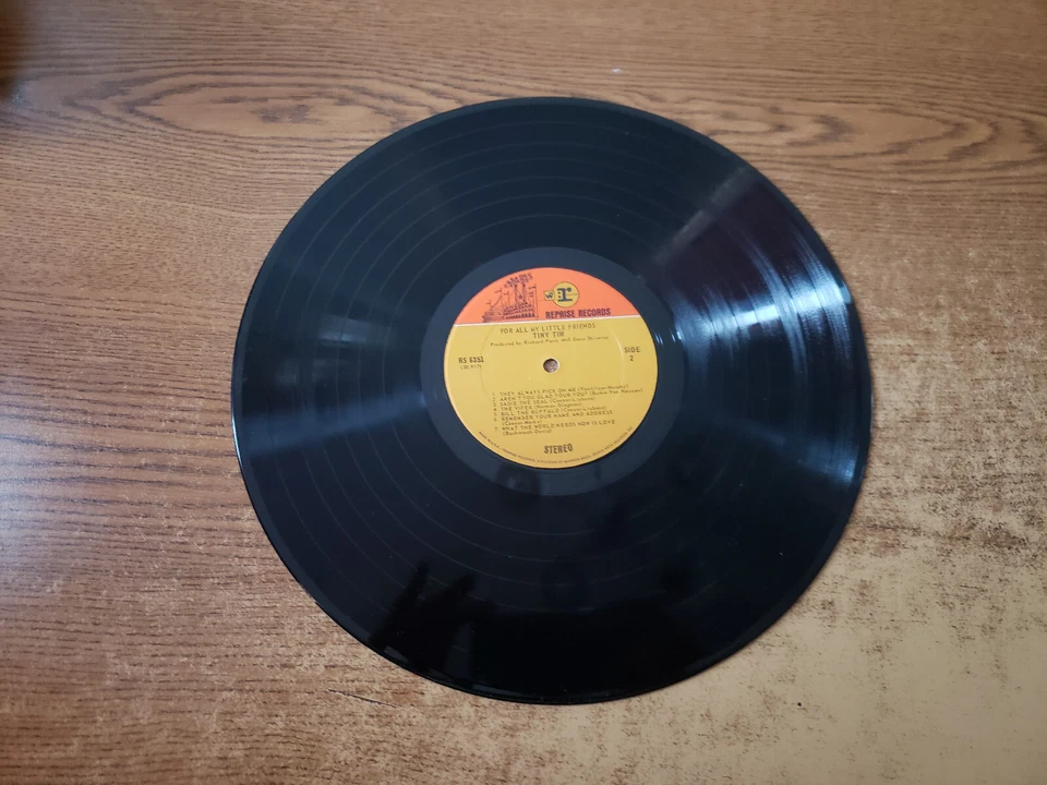 HAND AUTOGRAPHED 1960s MINT-EXC Tiny Tim – For All My Little Friends 6351 LP33 - Image 4 of 4