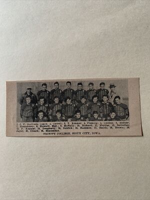 Trinity College Sioux City Iowa IA 1926 Football Team Picture