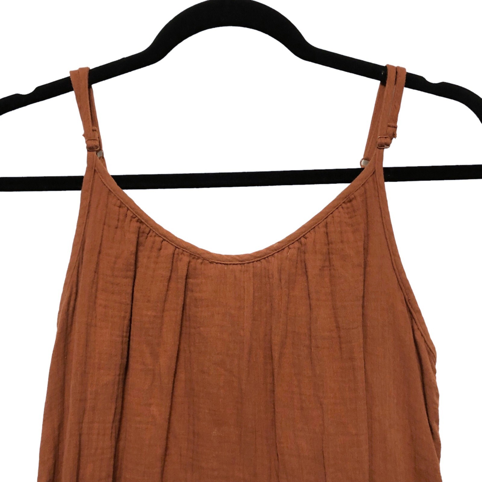 Universal Thread Solid Brown Scoop Neck Sleeveles… - image 4