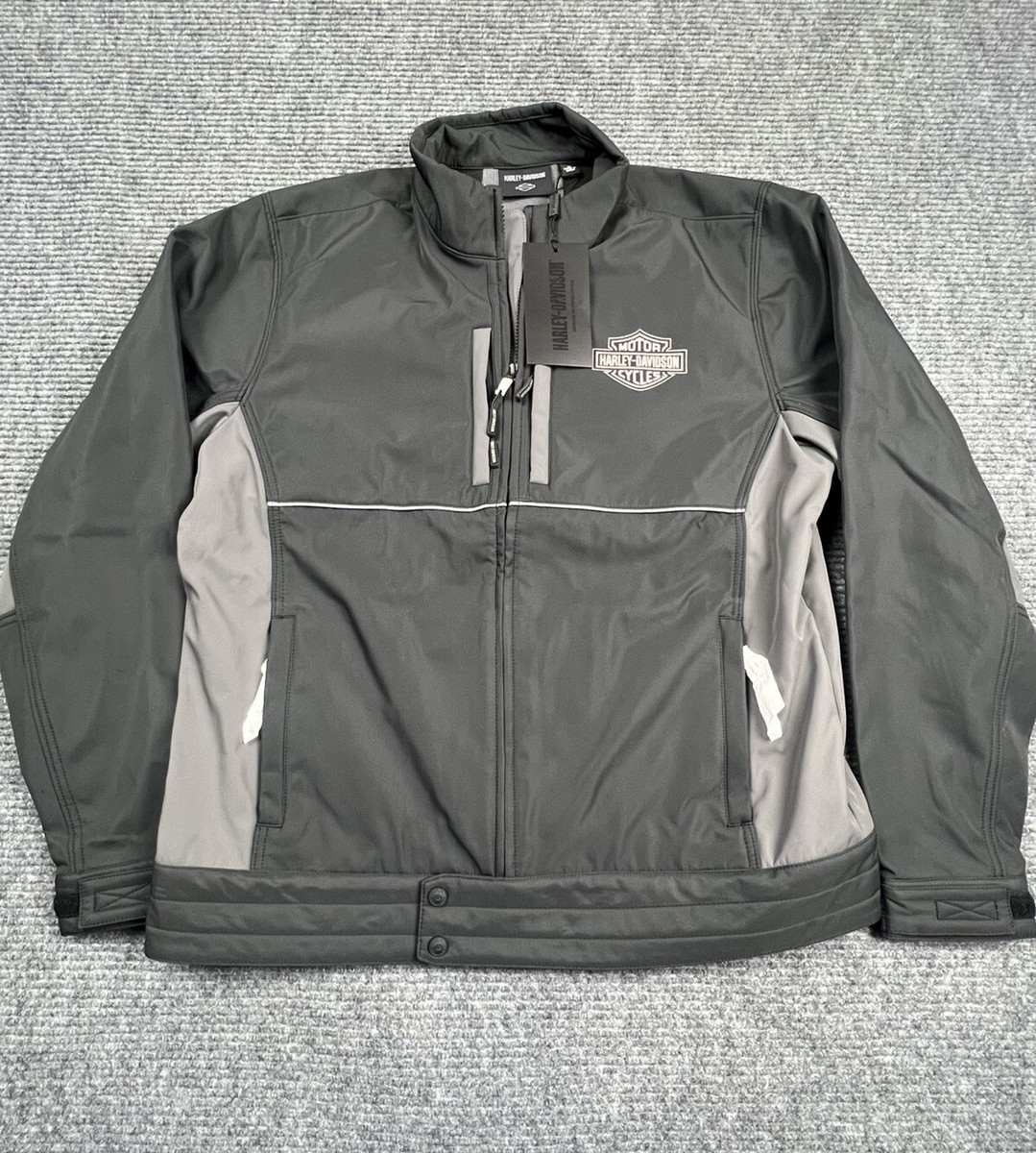 Men's Harley Davidson XL Bar & Shield soft Shell Jacket Black And