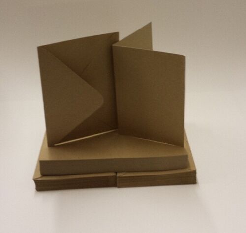 100% Natural Recycled Kraft A5 / C5 card blanks and envelopes 280gsm Free P&P - Picture 1 of 2
