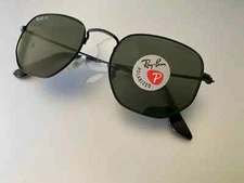 RAY BAN RB3548N 002 58 Black Hexagonal 51 mm Unisex Polarized Sunglasses