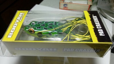 BOOYAH BAIT CO, ''PAD CRASHER'' 2 1/2'' BODY W/O LEGS, NIB, 'LEOPARD FROG' PATTERN