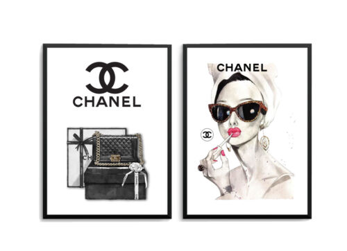 Chanel Poster 2x A4, Markenlogo ohne Rahmen, Fashion,deko,Bild,Kunstdruck - Bild 1 von 1