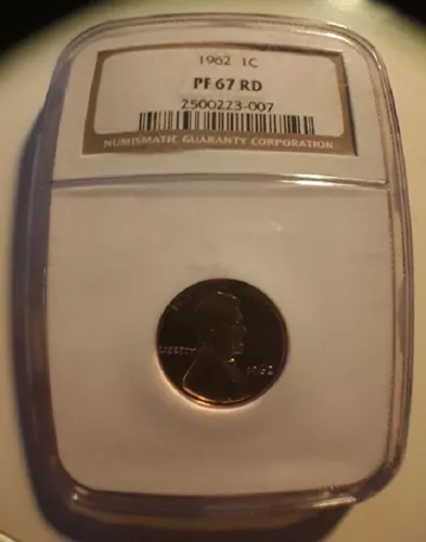 NGC 1962 LINCOLN MEMORIAL CENT PF 67 RD