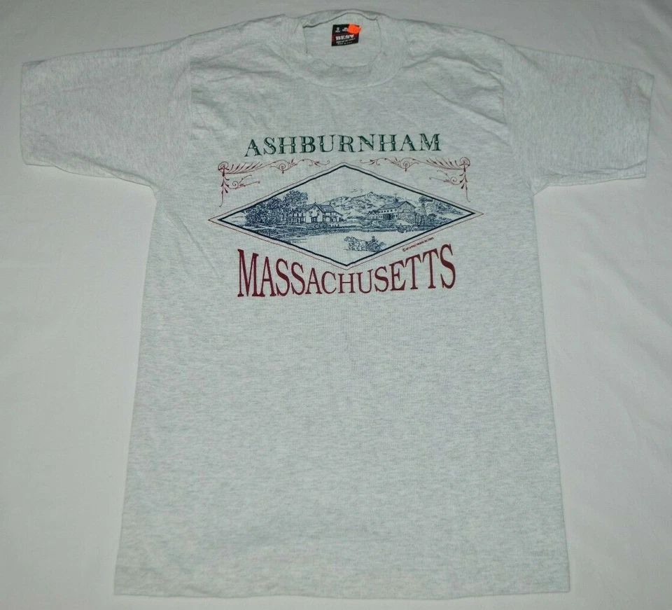 Ashburnham MA 1995 Town Shirt Vintage Single Stitch Screen Stars Best Adult S - Image 2 of 4