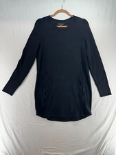Athleta Balance Sweatshirt Black Travel Dress Pockets Women's Size Small