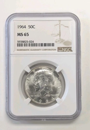 1964 P Kennedy Silver Half Dollar NGC MS65 #Z242