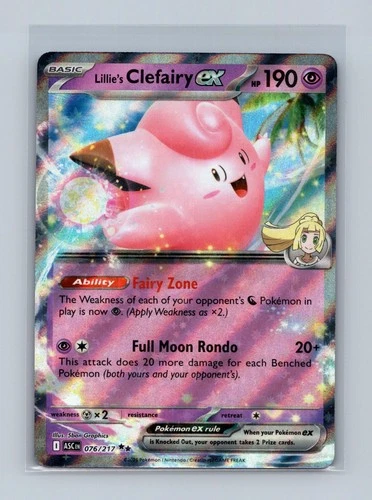 Lillie's Clefairy ex 076/217 Double Rare ME: Ascended Heroes Pokemon Near Mint