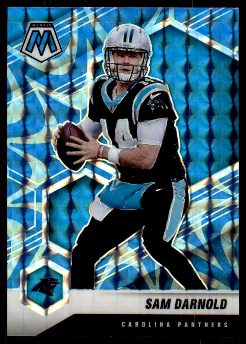 2021 Panini Mosaic #155 Sam Darnold Prizm Reactive Blue