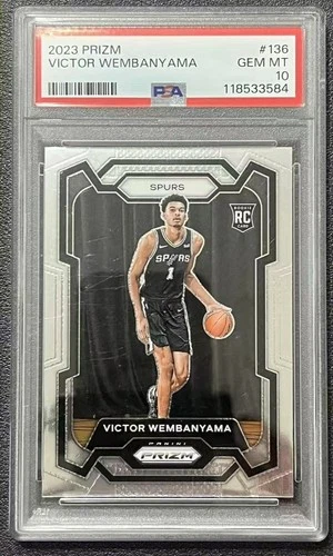 2023-24 Panini Prizm Victor Wembanyama #136 RC Rookie PSA 10