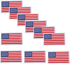 10 Pieces USA Flag Iron on Patches,Patriotic Patches for Clothes Large Embroider