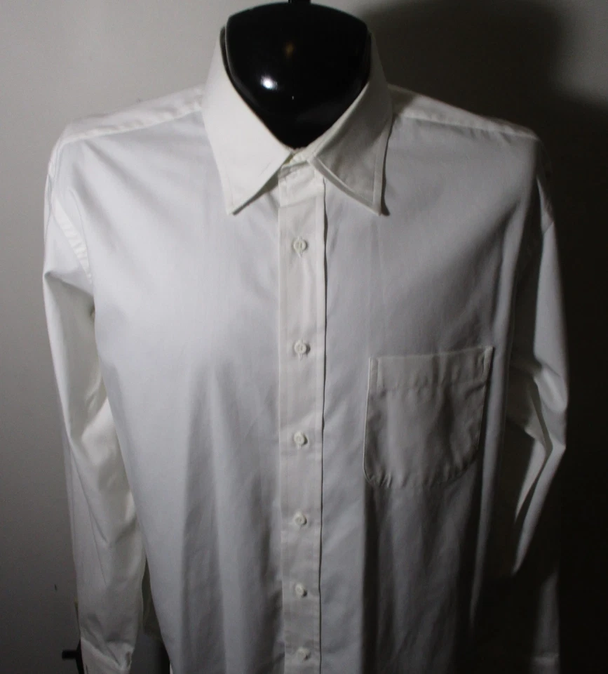 Camisa de vestir MITCHELLS of Westport blanca "puño francés" para hombre talla 16,5/35-36 Foto 2 de 4