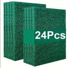 24 PCS of Green Ultra Fine Microfiber Cleaning Pads for All Surfaces