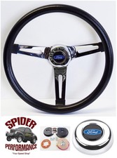85-88 Bronco Ii Ranger Pickup Steering Wheel Blue Oval 13 12 Muscle Car Chrome 85-88 Bronco Ii Ranger Pickup Steering Wheel Blue Oval 13 12 Muscle Car Chrome