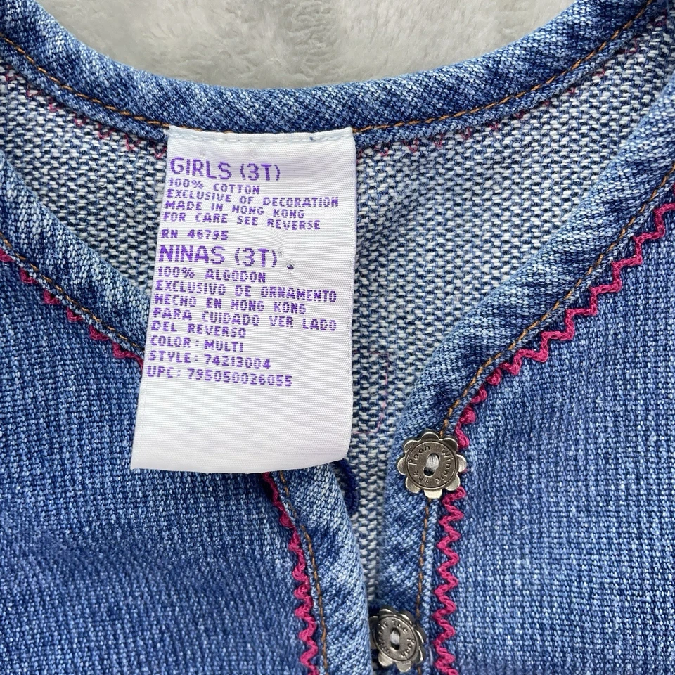 Vintage Disney Winnie the Pooh Denim Jumper Girls Size 3T Dress Overalls Piglet - Image 3 of 4