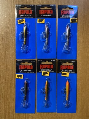 Lot of 6 - NIB - Rapala Jigging Rap W7 Fishing Lures 5/8 oz, 2-3/4 