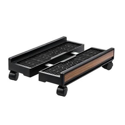 PC Tower Stand with Wheels Adjustable Rolling Computer Cart - Mobile CPU Floor
