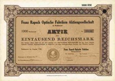 Franz Rapsch Optische Fabriken 1928 Rathenow Brandenburg Londen Orginalsignatur