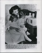 1948 Press Photo Family of Boxer Tony Zale Listening to Fight on Radio, Indiana