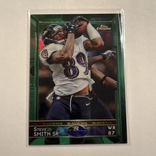 2015 Topps Chrome Football Steve Smith Sr. Green Refractor #84 Baltimore Ravens