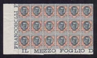 ITALY 1923 2L CONRER BLOCK OF 18 MNH CAT £630+