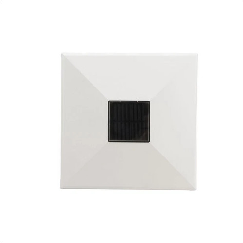 Neu im Karton! 5" Quadrat Neptun nach unten Solar LED beleuchtete Vinyl Pfostenkappe 1642 W weiß - Bild 2 von 4