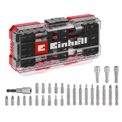 Original Einhell S-Case Bit-Set 28-tlg. (15x 25 mm Bits, 9x 50 mm Bits, 3x Steck