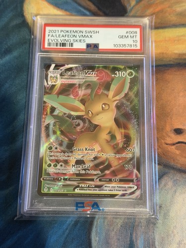Leafeon VMAX graded PSA 10 for sale on eBay