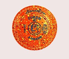 Henselite Tiger 11 Lawn Bowls Size 3H Orange/Yellow/Red WB31 Mega Grip Superb