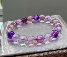 Natural Super Rare Seven     Lepidocrocite Melody Stone Beads Bracelet 10mm AAAA