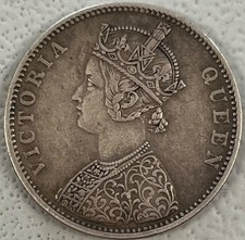India-British 1 Rupee - 1876- KM#473.2
