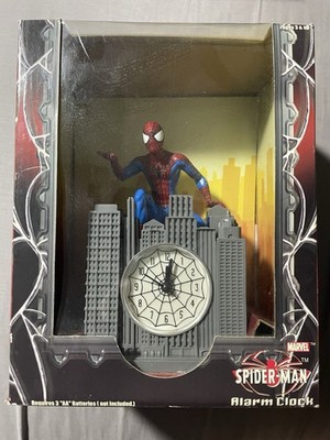 Marvel 2002 Spiderman Tek Time Alarm Clock Spider-Man Theme Unopened
