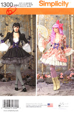 Overdress and Skirt Costumes, Simplicity Sewing Pattern 1300 Sizes 6 to 12
