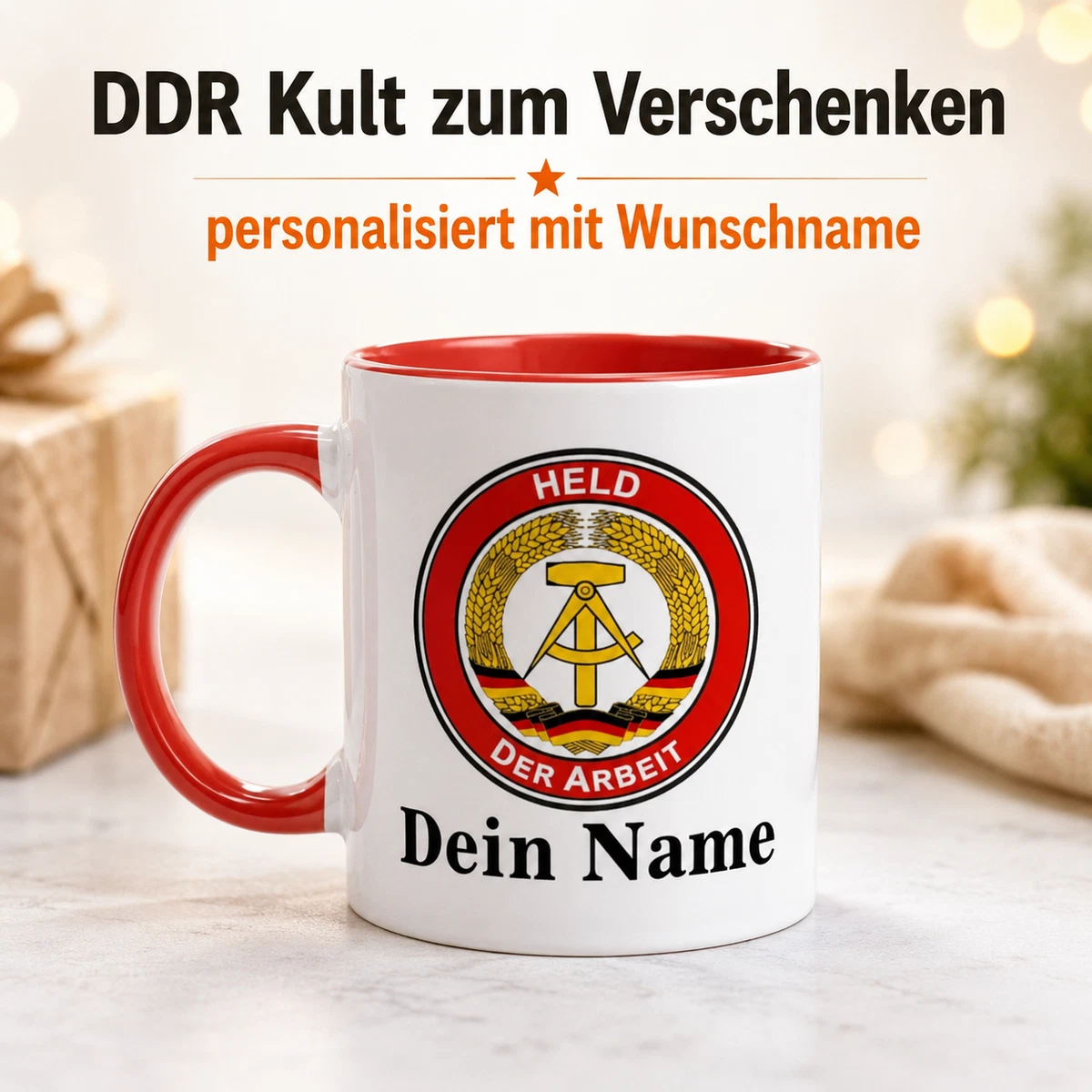 DDR Namenstasse personalisierte Tasse mit Name – Ostalgie Kaffeetasse Geschenk