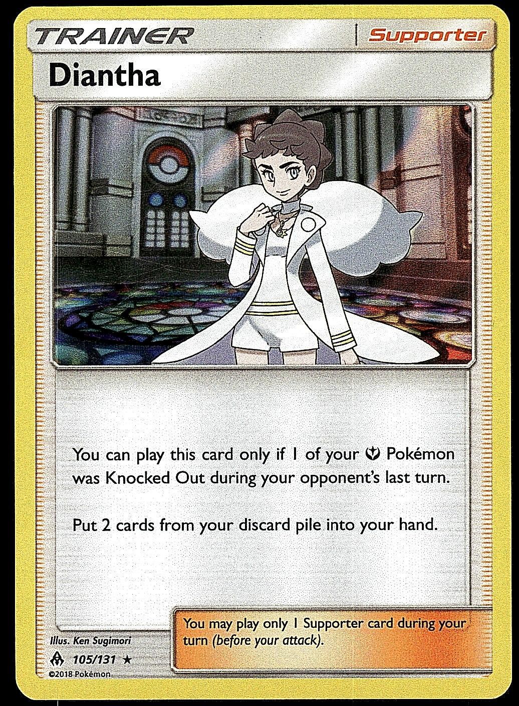 Diantha 105/131 Holo Rare Forbidden Light Pokemon Near Mint
